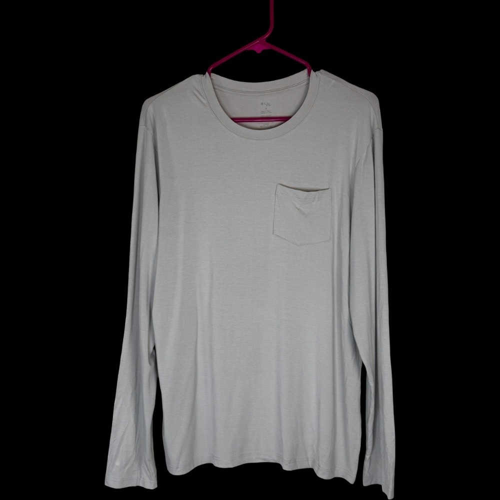Kyte Baby Long Sleeve T-Shirt Women Medium Oat Bamboo Rayon Pocket Crew Neck Tee